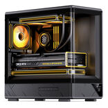 Jonsbo D200 Midi-Tower, mATX, Tempered Glass, Mini Temp Display - schwarz