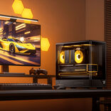 Jonsbo D200 Midi-Tower, mATX, Tempered Glass, Mini Temp Display - schwarz