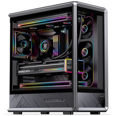 Jonsbo D401 PC Case, Midi Tower, ATX, Tempered Glass - Black