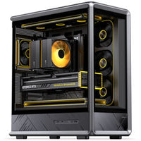 Jonsbo D401 PC Case, Midi Tower, ATX, Tempered Glass - Black