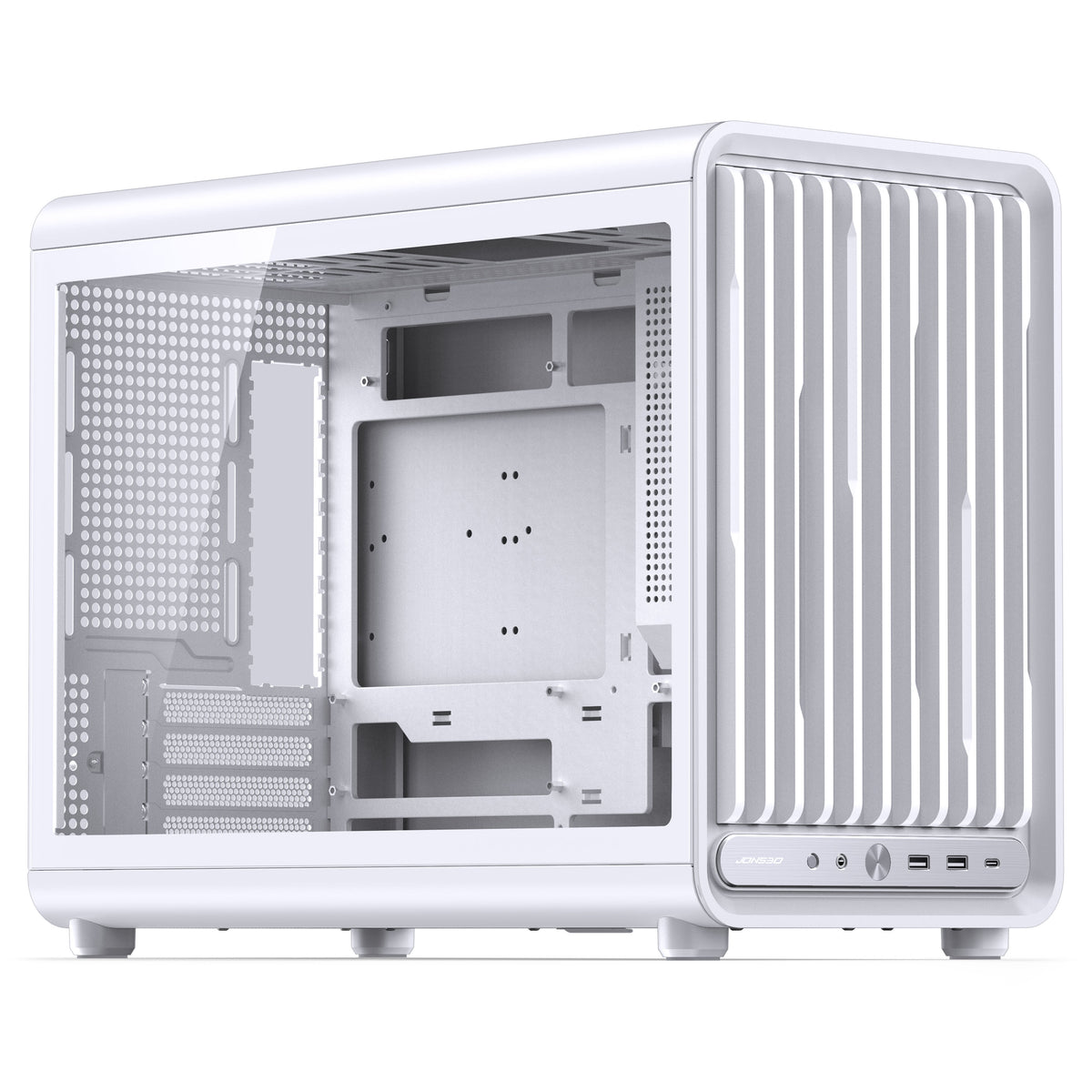 Jonsbo D33 STD PC-Gehäuse, mATX, Tempered Glass - weiß