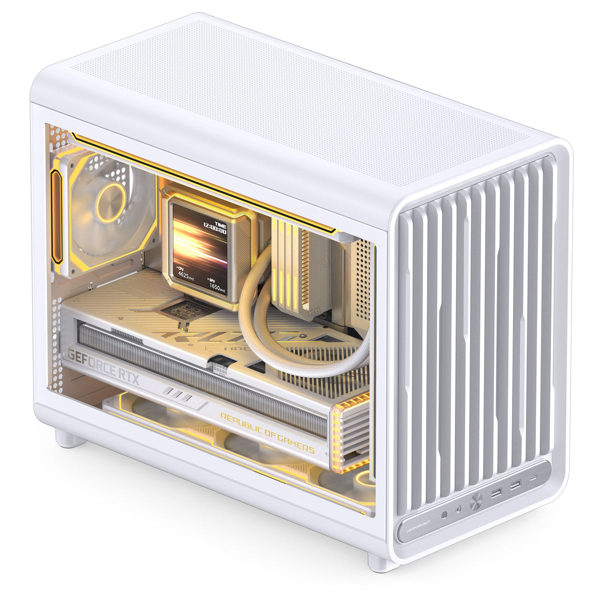 Jonsbo D33 STD PC-Gehäuse, mATX, Tempered Glass - weiß