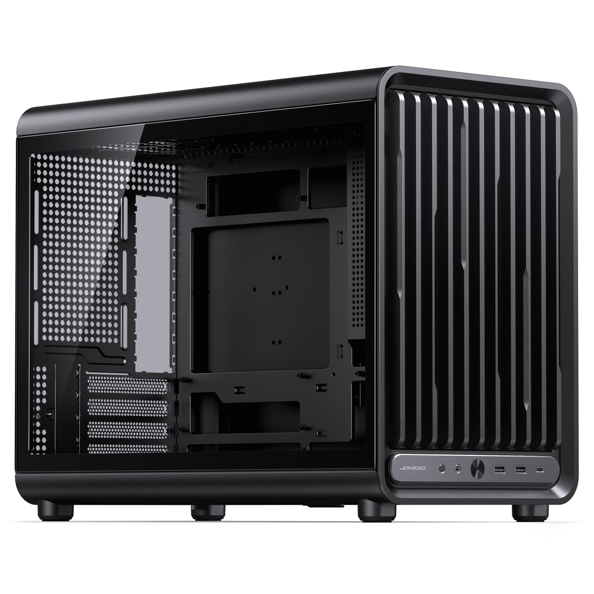 Jonsbo D33 STD PC-Gehäuse, mATX, Tempered Glass - schwarz