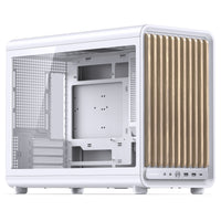 Jonsbo D33 Wood PC-Gehäuse, mATX, Tempered Glass - weiß, Holz