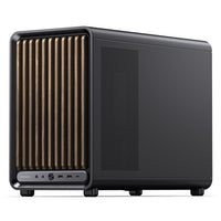 Jonsbo D33 Wood PC-Gehäuse, mATX, Tempered Glass - schwarz, Holz