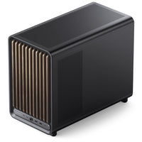 Jonsbo D33 Wood PC-Gehäuse, mATX, Tempered Glass - schwarz, Holz