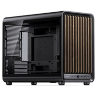 Jonsbo D33 Wood PC-Gehäuse, mATX, Tempered Glass - schwarz, Holz
