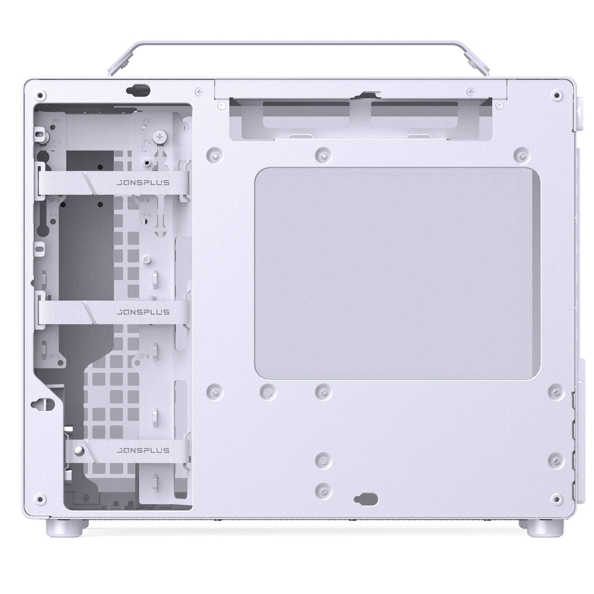 Jonsbo Jonsplus Z20 Micro ATX Desktop White Tempered Glass Side Panel, USB 3.2 Gen 2 Type-C, USB 3.2 Gen 1 Type-A