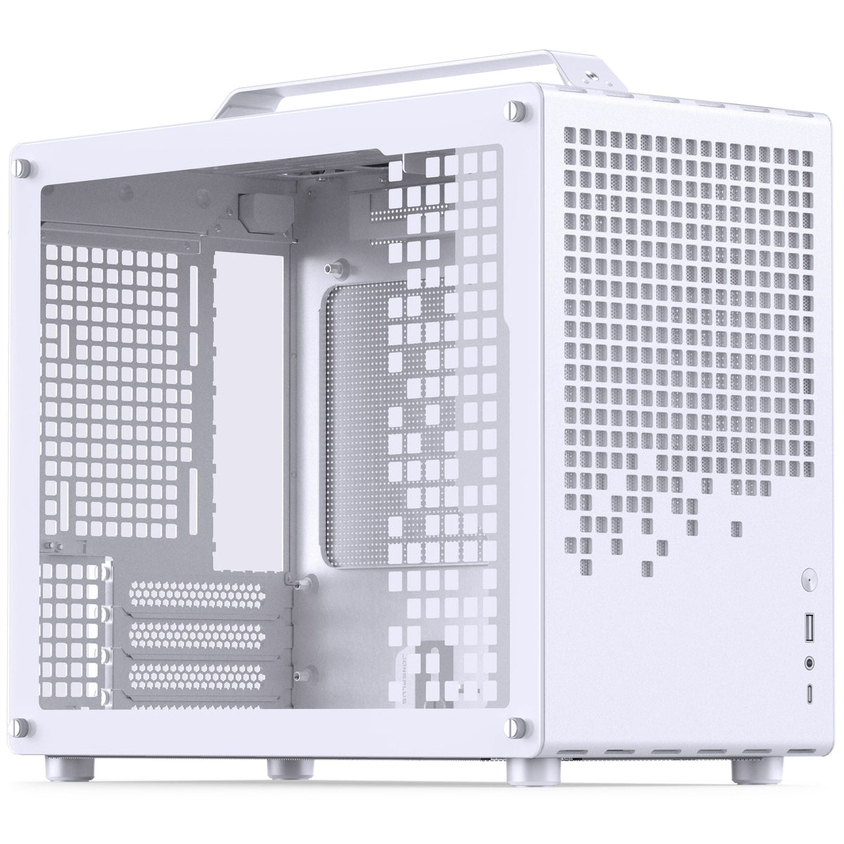 Jonsbo Jonsplus Z20 Micro ATX Desktop White Tempered Glass Side Panel, USB 3.2 Gen 2 Type-C, USB 3.2 Gen 1 Type-A