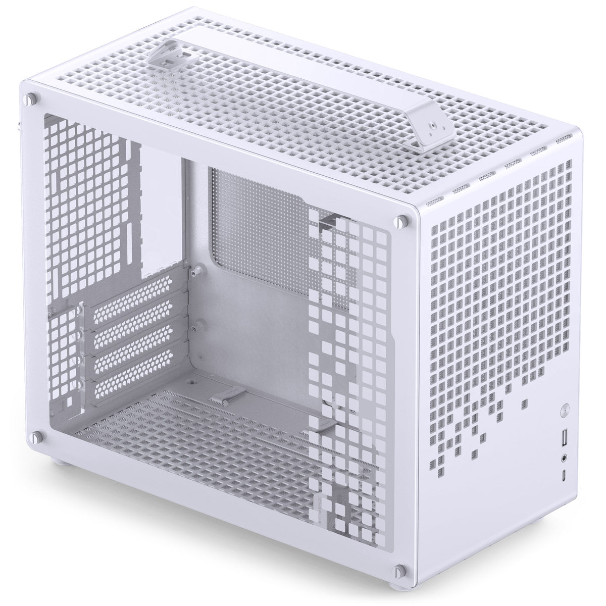 Jonsbo Jonsplus Z20 Micro ATX Desktop White Tempered Glass Side Panel, USB 3.2 Gen 2 Type-C, USB 3.2 Gen 1 Type-A