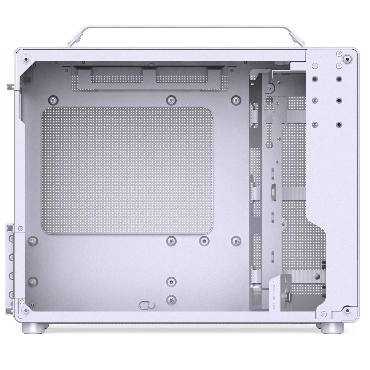 Jonsbo Jonsplus Z20 Micro ATX Desktop White Tempered Glass Side Panel, USB 3.2 Gen 2 Type-C, USB 3.2 Gen 1 Type-A