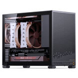 Jonsbo D32 PRO Micro ATX Desktop Black Tempered Glass Side Panel, USB 3.2 Gen 2 Type-C, USB 3.2 Gen 1 Type-A
