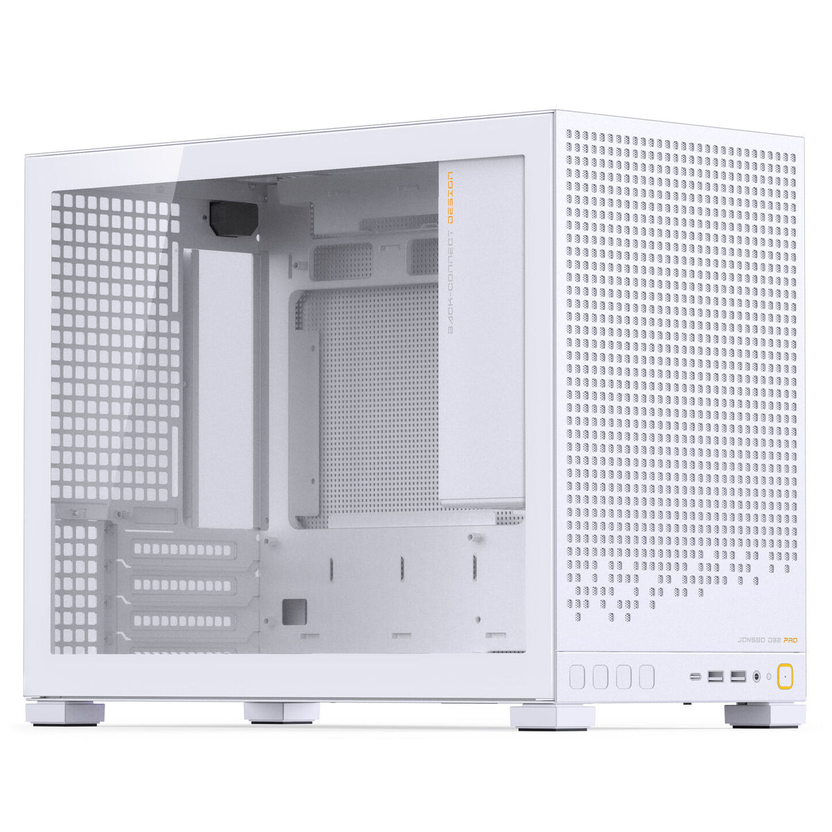 Jonsbo D32 PRO MicroATX Desktop White Tempered Glass