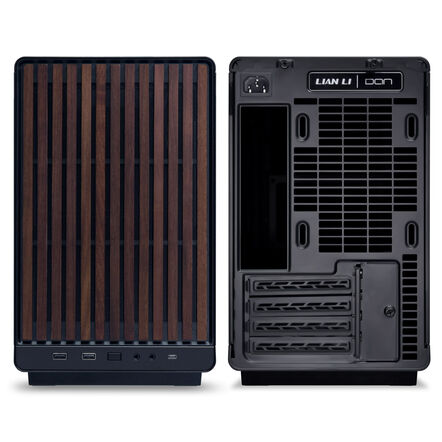 Lian Li DAN Cases A3-mATX Wood Edition PC-Gehäuse, Micro-ATX - Walnuss, schwarz