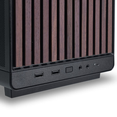 Lian Li A3-mATX Micro ATX Mini Tower Black / Brown Wood Mesh Side Panel