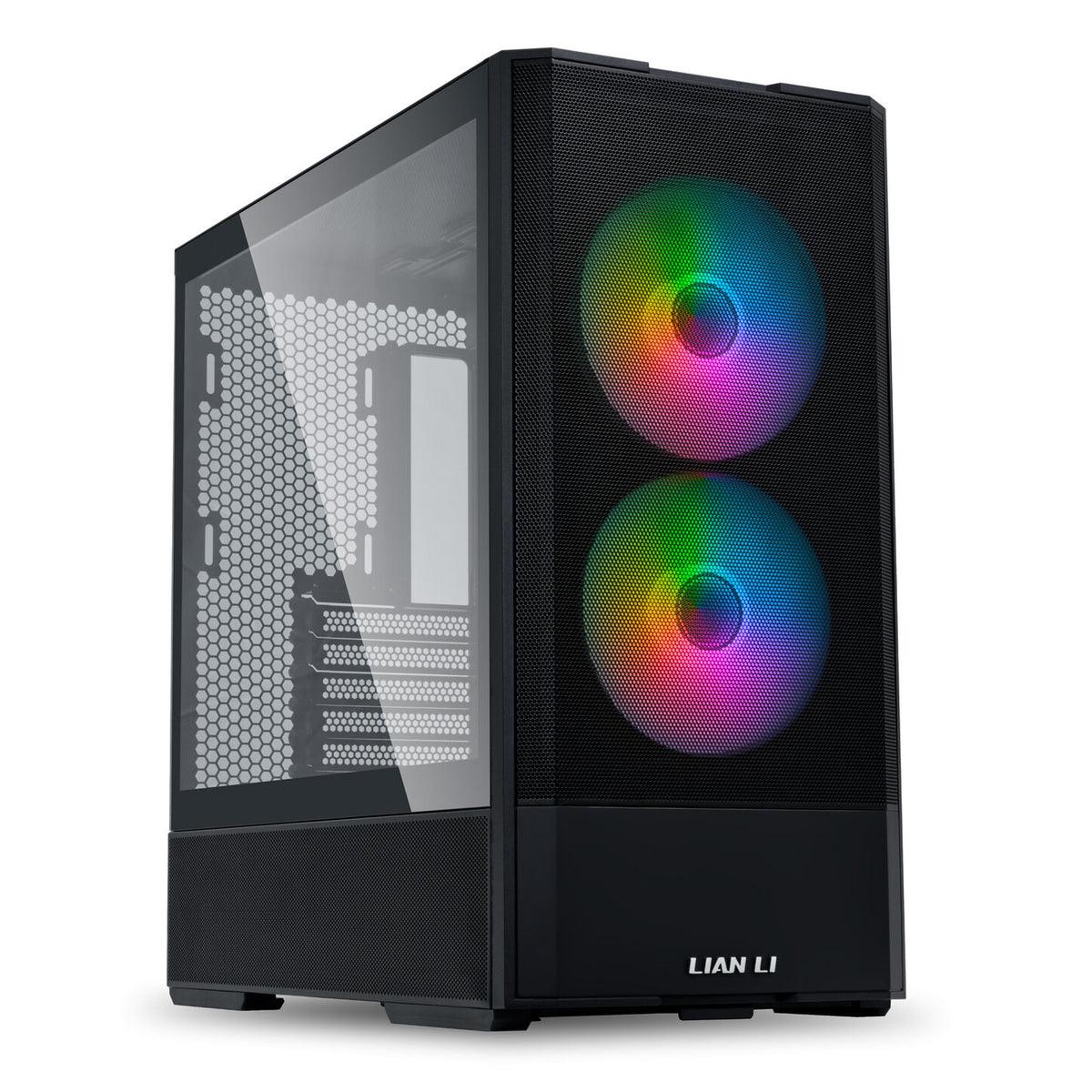 Lian Li Lancool 207 ATX Mid Tower Black with Tempered Glass Side Panel and USB 3.2 Gen 2 Type-C, USB 3.2 Gen 1 Type-A