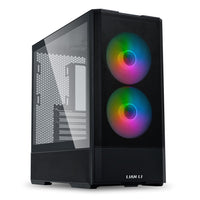 Lian Li Lancool 207 ATX Mid Tower Black with Tempered Glass Side Panel and USB 3.2 Gen 2 Type-C, USB 3.2 Gen 1 Type-A