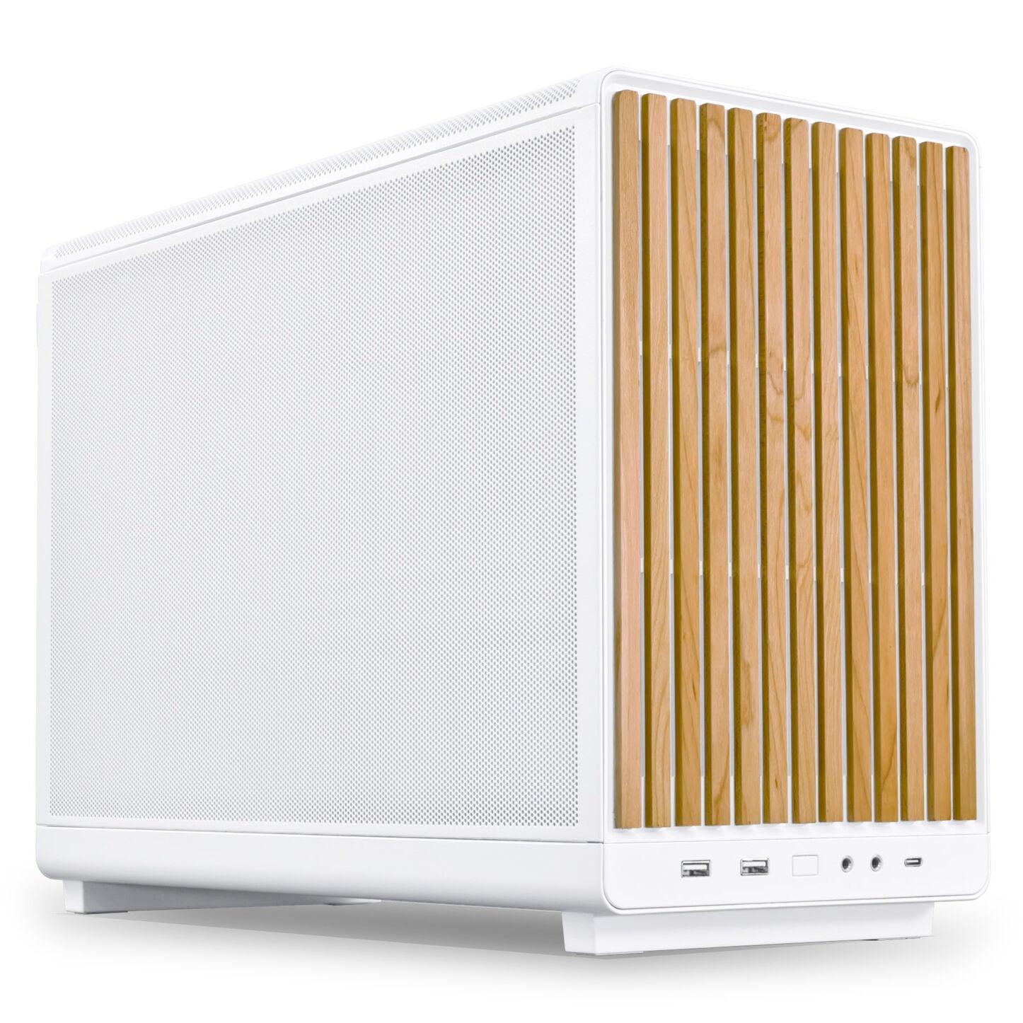 Lian Li DAN Cases A3-mATX Wood Edition PC-Gehäuse, Micro-ATX - Buche, weiß