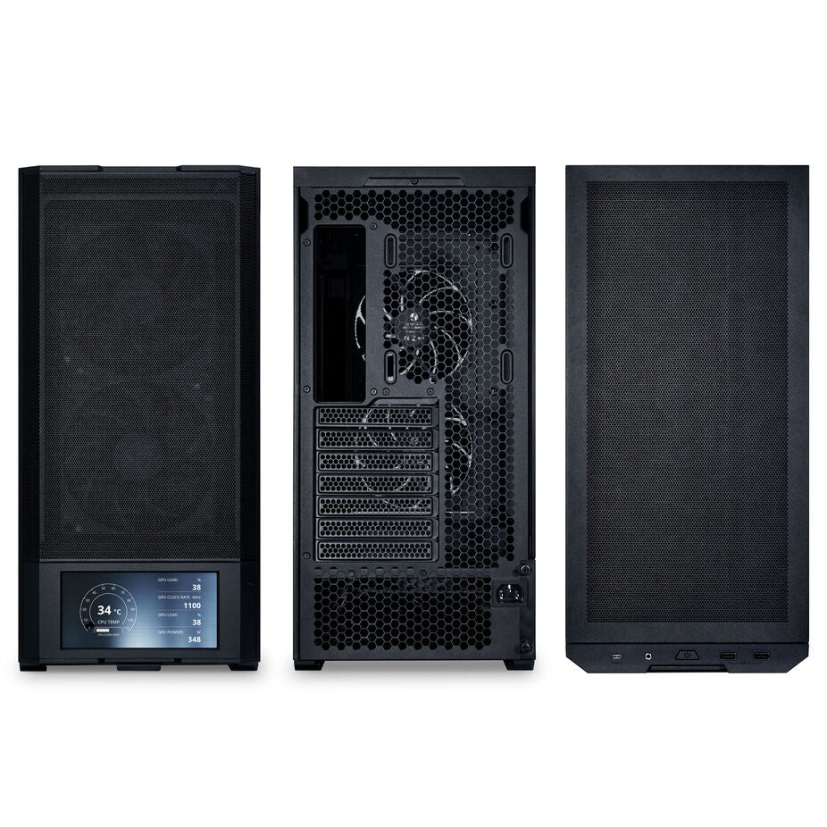 Lian Li Lancool 207 Digital ATX Mid Tower Black with Tempered Glass Side Panel and USB 3.2 Gen 2 Type-C, USB 3.2 Gen 1 Type-A