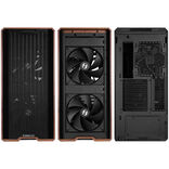 Lian Li LANCOOL 217 ATX Mid Tower Black / Brown with Tempered Glass Side Panel and USB 3.2 Gen 2 Type-C USB 3.2 Gen 1 Type-A