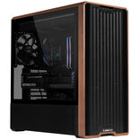 Lian Li LANCOOL 217 ATX Mid Tower Black / Brown with Tempered Glass Side Panel and USB 3.2 Gen 2 Type-C USB 3.2 Gen 1 Type-A