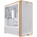 Lian Li LANCOOL 217 ATX Mid Tower White / Brown with Tempered Glass Side Panel and USB 3.2 Gen 2 Type-C USB 3.2 Gen 1 Type-A