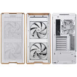Lian Li LANCOOL 217 ATX Mid Tower White / Brown with Tempered Glass Side Panel and USB 3.2 Gen 2 Type-C USB 3.2 Gen 1 Type-A