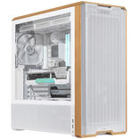 Lian Li LANCOOL 217 ATX Mid Tower White / Brown with Tempered Glass Side Panel and USB 3.2 Gen 2 Type-C USB 3.2 Gen 1 Type-A