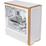 Lian Li LANCOOL 217 ATX Mid Tower White / Brown with Tempered Glass Side Panel and USB 3.2 Gen 2 Type-C USB 3.2 Gen 1 Type-A
