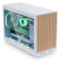 Mini Lian Li DAN Cases A3-mATX White TG Wood Edition