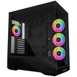 Lian Li Vector V100 PC-Gehäuse, Midi-Tower, ATX, RGB, Tempered Glass - schwarz