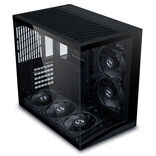 Lian Li O11 Dynamic Mini V2 Flow ATX Mini Tour noire avec panneau latéral et panneau avant en verre trempé : USB 3.2 Gen 2 Type-C, USB 3.2 Gen 1 Type-A