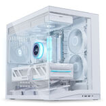 Lian Li O11 Dynamic Mini V2 Flow ATX Mini Tower White Tempered Glass Side Panel with USB 3.2 Gen 2 Type-C and USB 3.2 Gen 1 Type-A