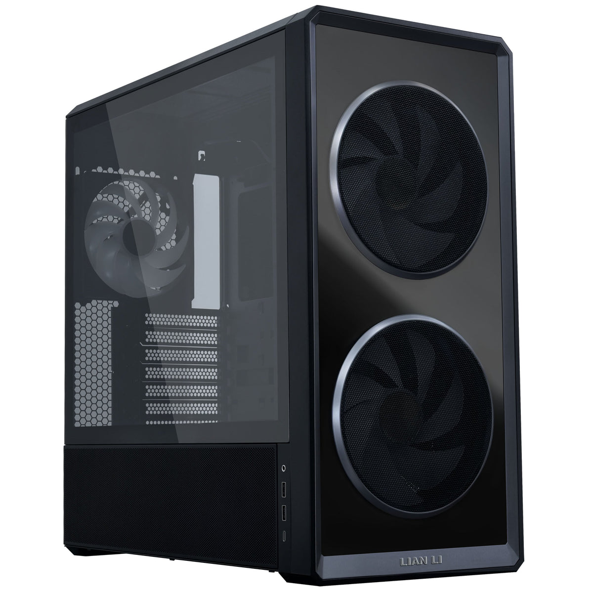 Lian Li LANCOOL 217 INF Infinity Mirror Computer Case, Mid-Tower ATX PC Case w/ 3 Pre-Installed Fans, 2x170mm ARGB Fans, 1x140mm, Front Mirror Glass Panel, Optimized Airflow - Black (LANCOOL 217INFX)