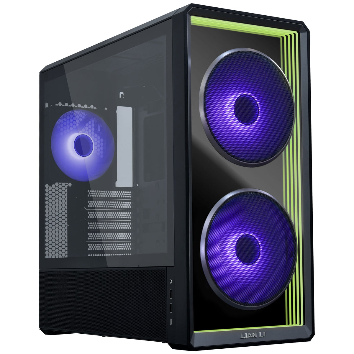 Lian Li LANCOOL 217 INF Infinity Mirror Computer Case, Mid-Tower ATX PC Case w/ 3 Pre-Installed Fans, 2x170mm ARGB Fans, 1x140mm, Front Mirror Glass Panel, Optimized Airflow - Black (LANCOOL 217INFX)