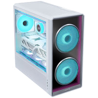 Lian Li LANCOOL 217 INF Infinity Mirror Computer Case, Mid-Tower ATX PC Case w/ 3 Pre-Installed Fans, 2x170mm ARGB Fans, 1x140mm, Front Mirror Glass Panel, Optimized Airflow - White (LANCOOL 217INFW)