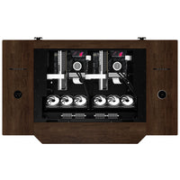 Lian Li DK07 Tischgehäuse Wood Edition, Dual-System-fähig, 2x E-ATX, höhenverstellbar - Walnuss, schwarz