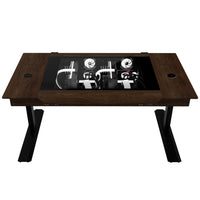 Lian Li DK07 Tischgehäuse Wood Edition, Dual-System-fähig, 2x E-ATX, höhenverstellbar - Walnuss, schwarz
