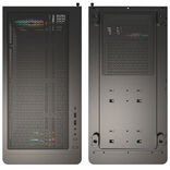 Montech XR Wood ATX Mid Tower Black / Brown Tempered Glass Side Panel