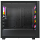 Montech XR Wood ATX Mid Tower Black / Brown Tempered Glass Side Panel