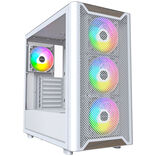 Montech XR Wood PC-Gehäuse, Midi-Tower, ATX, ARGB, Tempered Glass - weiß