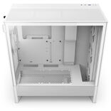 NZXT H5 Flow RGB (2024) ATX Mid Tower White Tempered Glass Side Panel with USB 3.2 Gen 2x2 Type-C and USB 3.2 Gen 1 Type-A