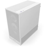 NZXT H5 Flow RGB (2024) ATX Mid Tower White Tempered Glass Side Panel with USB 3.2 Gen 2x2 Type-C and USB 3.2 Gen 1 Type-A