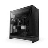NZXT H9 Flow (2025) ATX Mid Tower Black Tinted Tempered Glass Side Panel, USB 3.2 Gen 2x2 Type-C, USB 3.2 Gen 1 Type-A