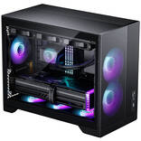 Phanteks XT M3 Micro ATX Mid Tower Noir avec panneau latéral en verre trempé et USB 3.2 Gen 2x2 Type-C USB 3.2 Gen 1 Type-A
