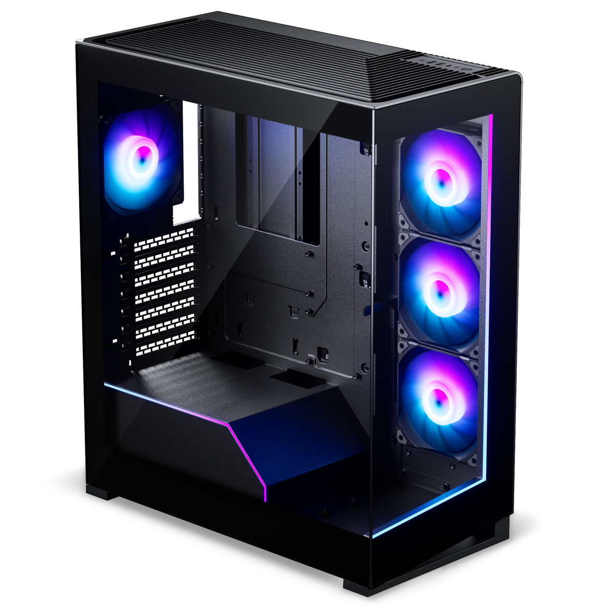 Phanteks NV5X PC-Gehäuse, Midi-Tower, E-ATX, Tempered Glass, ARGB - schwarz