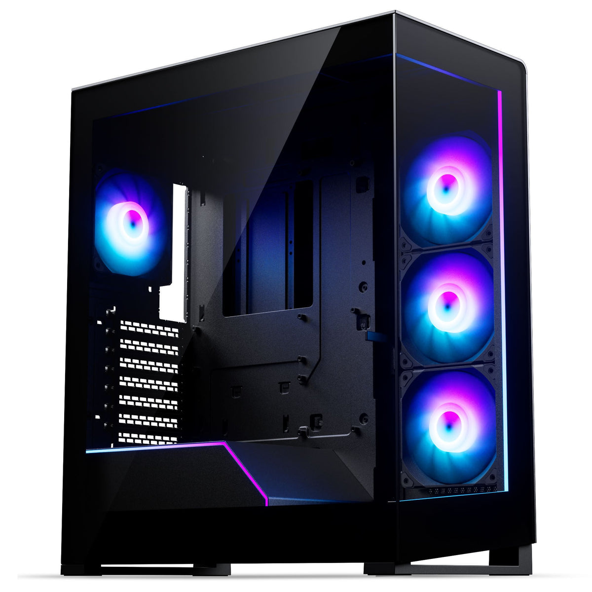 Phanteks NV5X PC-Gehäuse, Midi-Tower, E-ATX, Tempered Glass, ARGB - schwarz