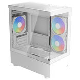 Aerocool Viewport Mini PC-Gehäuse, Mini-Tower, Micro-ATX, RGB, Tempered Glass - weiß