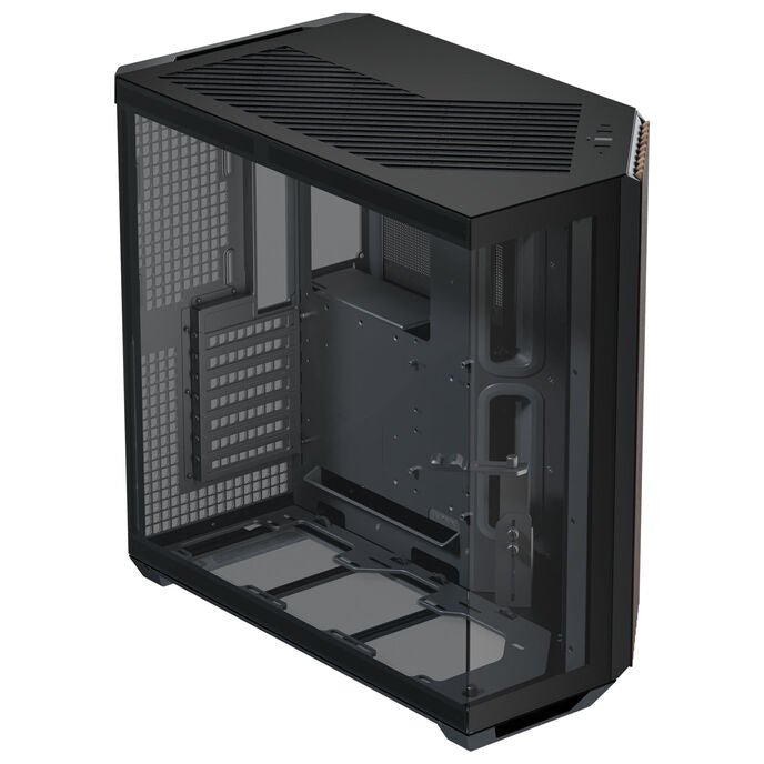 APNX V1 ATX Mid Tower Black / Brown with Tempered Glass Side Panel and USB 3.2 Gen 2x2 Type-C, USB 3.2 Gen 1 Type-A
