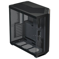 APNX V1 ATX Mid Tower Black / Brown with Tempered Glass Side Panel and USB 3.2 Gen 2x2 Type-C, USB 3.2 Gen 1 Type-A